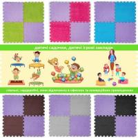 Plush puzzle floor Sticker wall Purple 30*30*1cm (D) SW-00002086