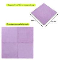 Plush puzzle floor Sticker wall Purple 60*60*1cm (D) SW-00002087