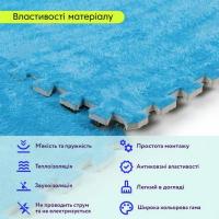 Plush puzzle floor Sticker wall Blue 60*60*1cm (D) SW-00002091