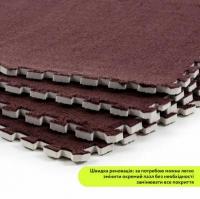 Floor puzzle plush Sticker wall Brown 60*60*1cm (D) SW-00002083
