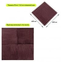 Floor puzzle plush Sticker wall Brown 60*60*1cm (D) SW-00002083