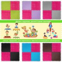 Plush puzzle floor Sticker wall Pink 30*30*1cm (D) SW-00002092