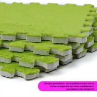 Floor-puzzle plush Sticker wall Light green 30*30*1cm (D) SW-00002094