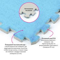 Plush puzzle floor Sticker wall Blue 30*30*1cm (D) SW-00002090