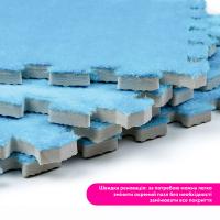 Plush puzzle floor Sticker wall Blue 30*30*1cm (D) SW-00002090