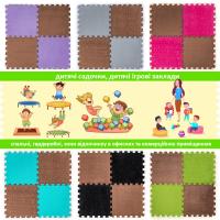 Plush puzzle floor Sticker wall Brown 30*30*1cm (D) SW-00002082