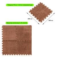 Plush puzzle floor Sticker wall Brown 30*30*1cm (D) SW-00002082