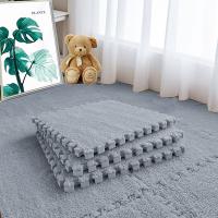 Plush puzzle floor Sticker wall Light gray 30*30*1cm (D) SW-00002080