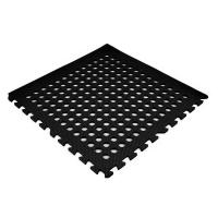 Підлога пазл Sticker wall модульне підлогове покриття з отворами чорний МР 50 SW-00000660