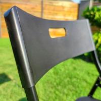 Folding chair Sticker wall 46x42.5x86cm black SW-00001611