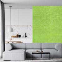 Self-adhesive 3D panel Sticker wall fluorescent green 700x770x5mm SW-00001331