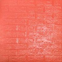 Самоклеящаяся 3D панель Sticker wall оранжевая 700х770х3мм SW-00001363