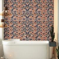 Self-adhesive 3D panel Sticker wall under gray-blue Ekaterinoslav brick 700x770x3mm SW-00001165