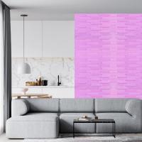 Самоклеящаяся 3D панель Sticker wall пурпурная кладка 700х770х4мм SW-00001349