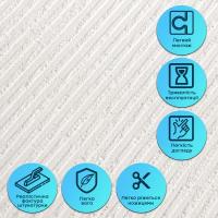 Self-adhesive flexible plaster Sticker wall 600х600х2,5мм White-milk SW-00002988