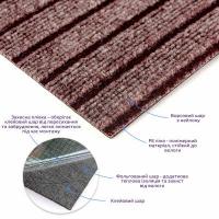 Self-adhesive tiles for carpet Sticker wall mocha 300*300*4,5mm (D) SW-00002488