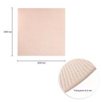 Самоклеящаяся плитка под ковролин Sticker wall молочный 600*600*4,5MM (D) SW-00002483