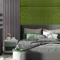 Самоклеящиеся мягкие велюровые панели в рулоне Sticker wall Оливковый 600х2950х7мм SW-00003321