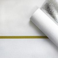Self-adhesive wallpaper Sticker wall white with gold stripe SW-00001144