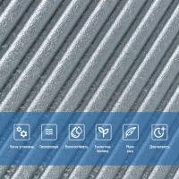 Самоклеющаяся 3D панель Sticker wall 500х500х5мм Бамбук Серый SW-00002878