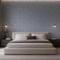 Самоклеюча 3D панель Sticker wall 695х695х4мм Срібний діамант SW-00003304