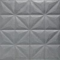 Самоклеюча 3D панель Sticker wall 695х695х4мм Срібний діамант SW-00003304