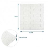 Self-adhesive 3D panel Sticker wall 700x770x2mm White (D) SW-00001914