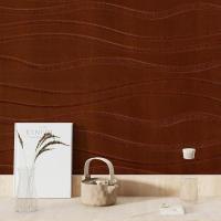 Self-adhesive 3D panel Sticker wall brown waves 600*600*5mm SW-00001882