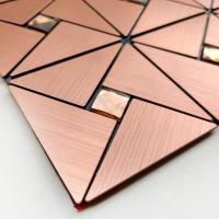 Self-adhesive aluminum tile Sticker wall copper with rhinestones SW-00001416