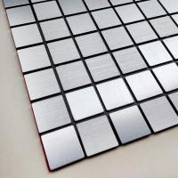 Самоклеющаяся алюминьевая плитка Sticker wall серебряная мозаика SW-00001167