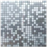 Самоклеюча алюмінієва плитка Sticker wall срібна мозаїка SW-00001167