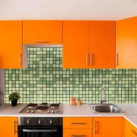 Self-adhesive aluminum tile Sticker wall green gold SW-00001168