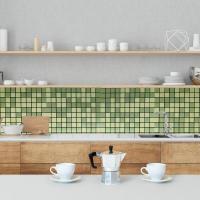 Self-adhesive aluminum tile Sticker wall green gold SW-00001168