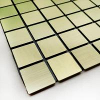Самоклеюча алюмінієва плитка Sticker wall зелене золото SW-00001168