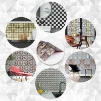 Self-adhesive aluminum tile Sticker wall with rhinestones 300x300x3mm (D) SW-00001774