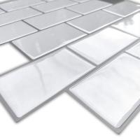 Self-adhesive polyurethane tile Sticker wall white brick SW-00001193