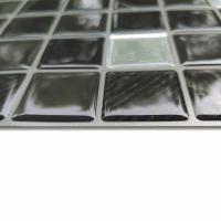 Самоклеюча поліуретанова плитка Sticker wall чорно-біла мозаїка SW-00001149