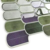 Самоклеющаяся полиуретановая плитка Sticker wall серо-фиолетовая мозаика SW-00001194