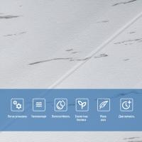 Самоклеющаяся 3D панель Sticker wall белая мраморная плитка 700х700х4мм SW-00001142