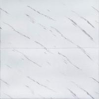 Самоклеющаяся 3D панель Sticker wall белая мраморная плитка 700х700х4мм SW-00001142