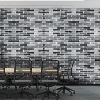 Самоклеющаяся 3D панель Sticker wall под серый кирпич екатеринослав 700х770х3мм SW-00001147