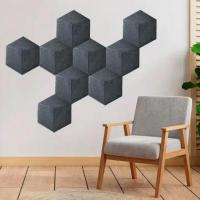 Самоклеюча 3D панель шестикутник Sticker wall Чорний 1106