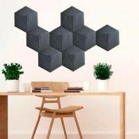 Self-adhesive 3D panel hexagon Sticker wall Black 1106
