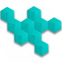 Самоклеюча 3D панель шестикутник Sticker wall Блакитний 1105 SW-00000745