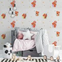 Самоклеющиеся 3D панель Sticker wall 700*700*4mm мишки на белом фоне (D) SW-00001975