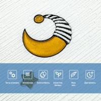Wall panel 3D Sticker wall 700*700*4mm stars and moon white background (D) SW-00001970