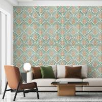 Самоклеющиеся 3D панель Sticker wall 700х700х4мм коричнево-зеленый узор (D) SW-00001988