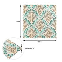 Самоклеющиеся 3D панель Sticker wall 700х700х4мм коричнево-зеленый узор (D) SW-00001988