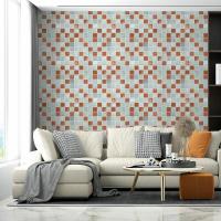 Самоклеюча 3D панель Sticker wall 700х700х4мм мозаїка коричнева (D) SW-00002012
