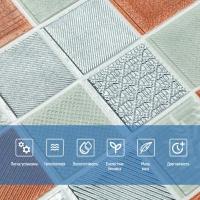 Самоклеюча 3D панель Sticker wall 700х700х4мм мозаїка коричнева (D) SW-00002012